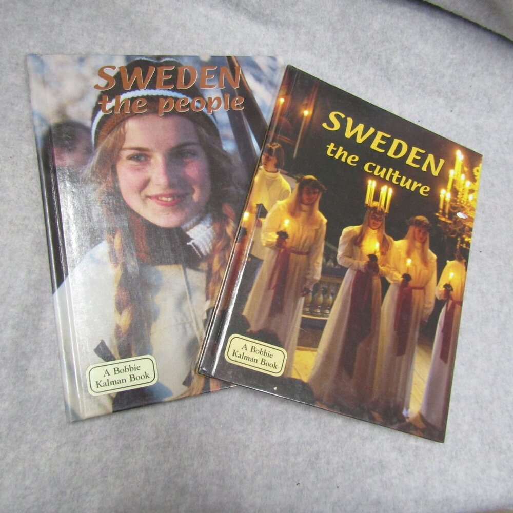 Lot of 2 Sweden the people and Sweden the culture By A Bobbie Kalman Book